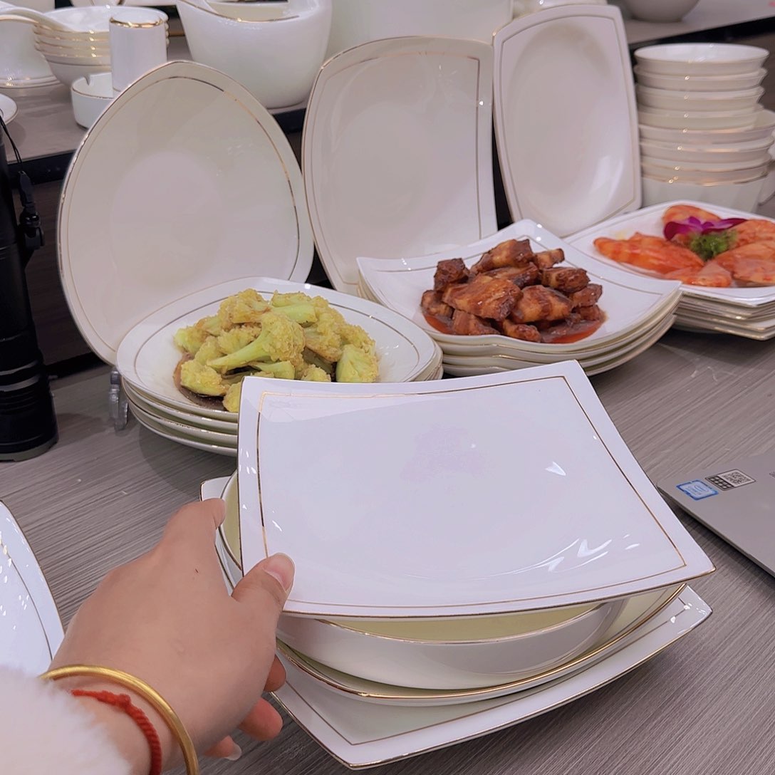 45%以上骨粉骨瓷8英寸天元，贵龙，窝盘，平方碟各1个