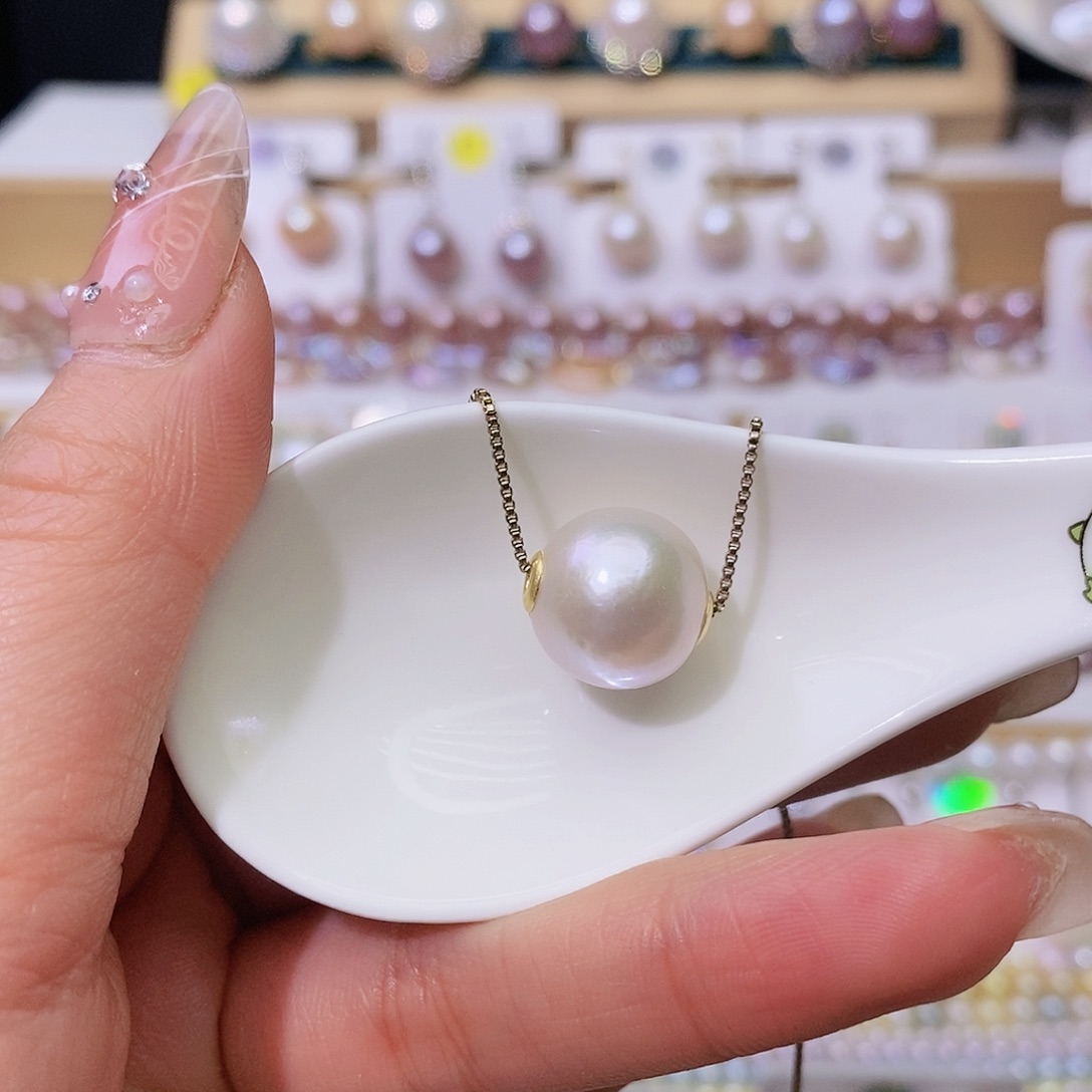 淡水珍珠颈饰银S925镶嵌