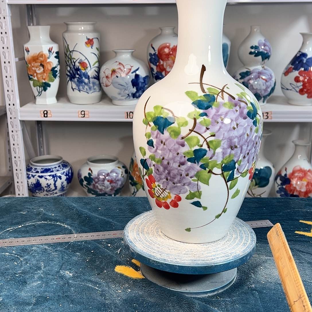 摆件景德镇陶瓷棒紫