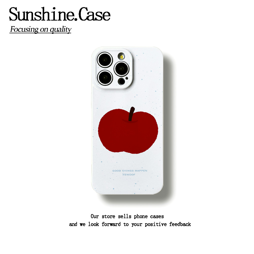 红苹果菲林软壳适用苹果oppo华为vivo小米荣耀创意手机壳防摔