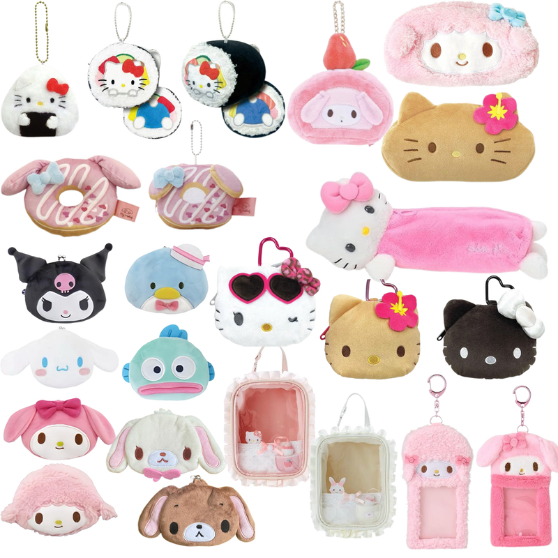 【日版正品】三丽鸥零钱包杂物系列kitty毛绒挂件零钱包挂件