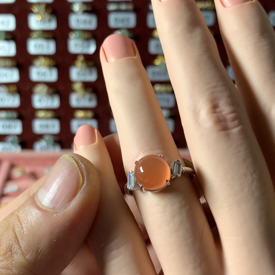 ****.翡翠银S925镶嵌戒指676