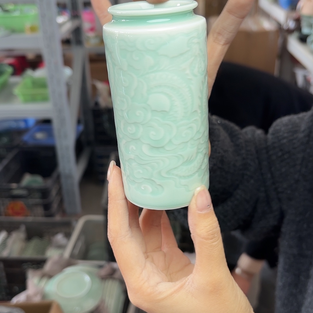 龙泉云间青瓷小米茶器