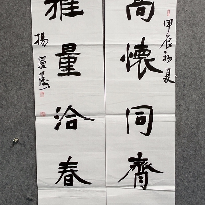 书法杨运涛书法作品软片对联