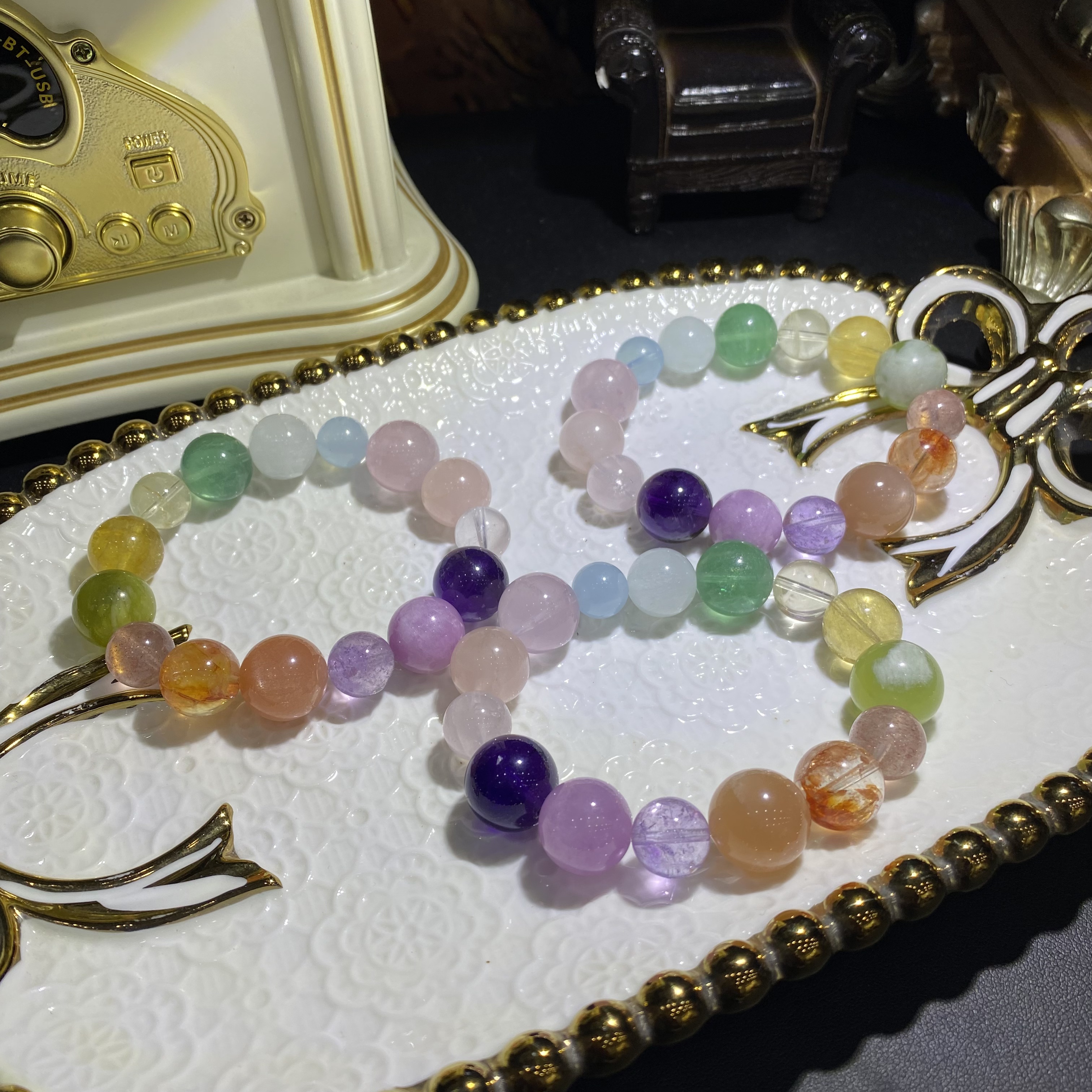 X630-天然水晶多宝手串单圈设计款-多样性发其一