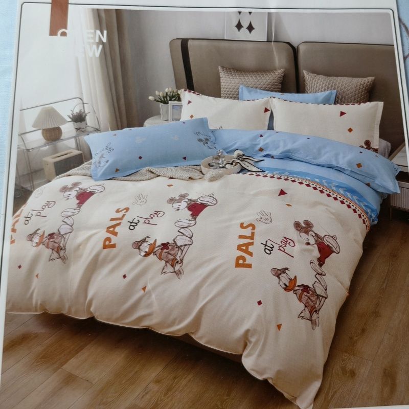 库存尾货可爱卡通100纯棉卧室家用四件套全棉被套床单款床上用品