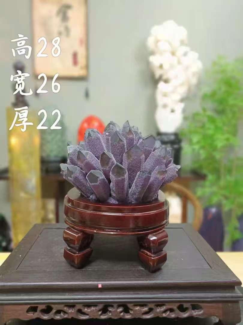 [紫气东来]紫水晶居家摆件创意玄关松弛感办公室摆件工艺