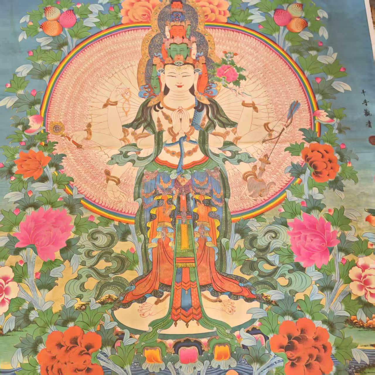 高端精品千手千眼绘画类唐卡W155