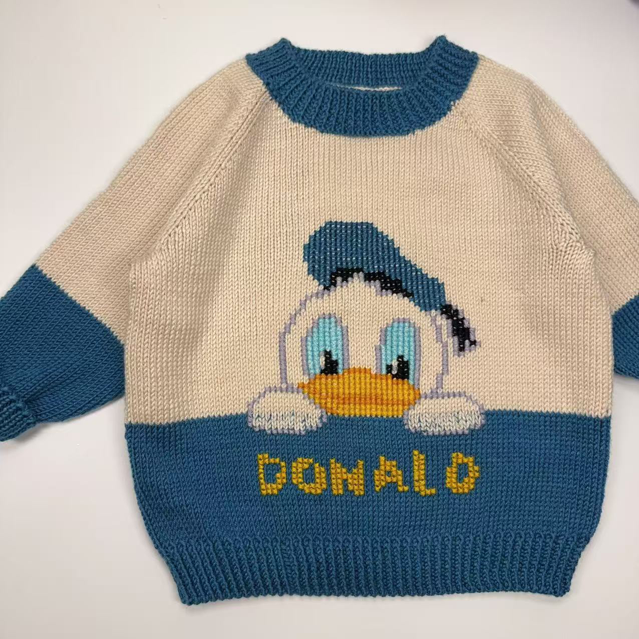 小（唐）圆领新款柔软舒适手编针织贴身毛线手工织送工具教程视颎