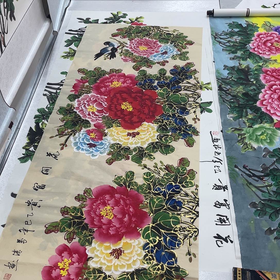 国画国画作品原稿小六尺仿古喜鹊水晶