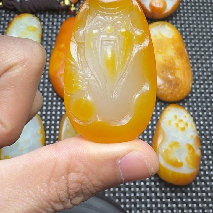 精品和田玉寿星，