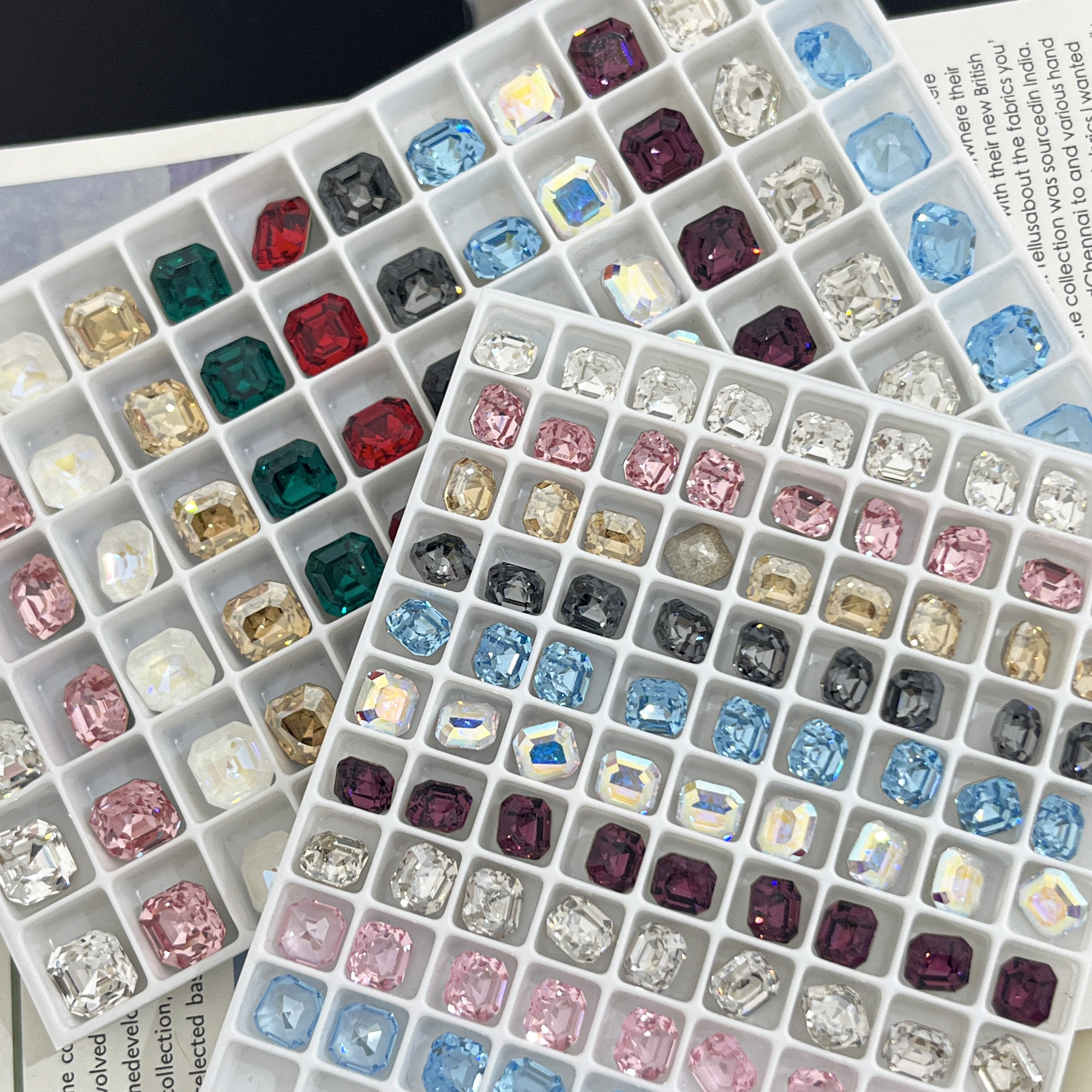 美甲饰品奥地利正品 华子4480阿斯切公主方8MM/6MM美甲钻美甲钻饰