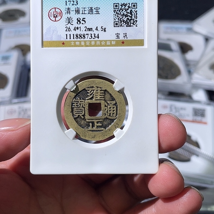 铜大宝精选，雍正通宝，评级尾号7334