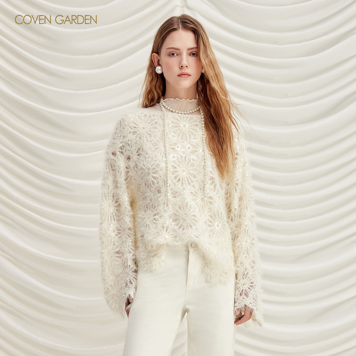 【哥文花园】镂空不规则上衣CSA4021050