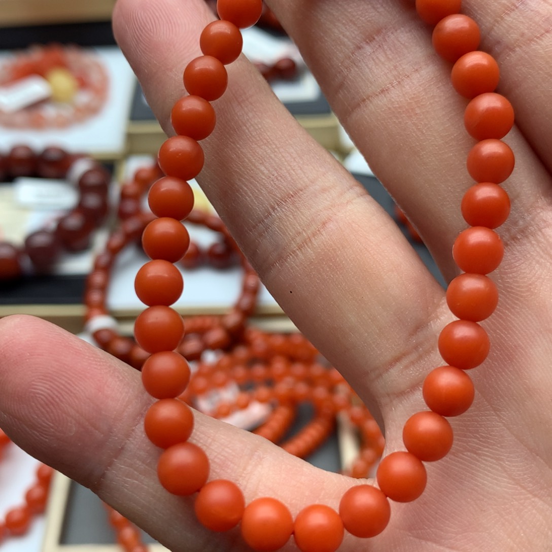 南红玛瑙手链未镶嵌