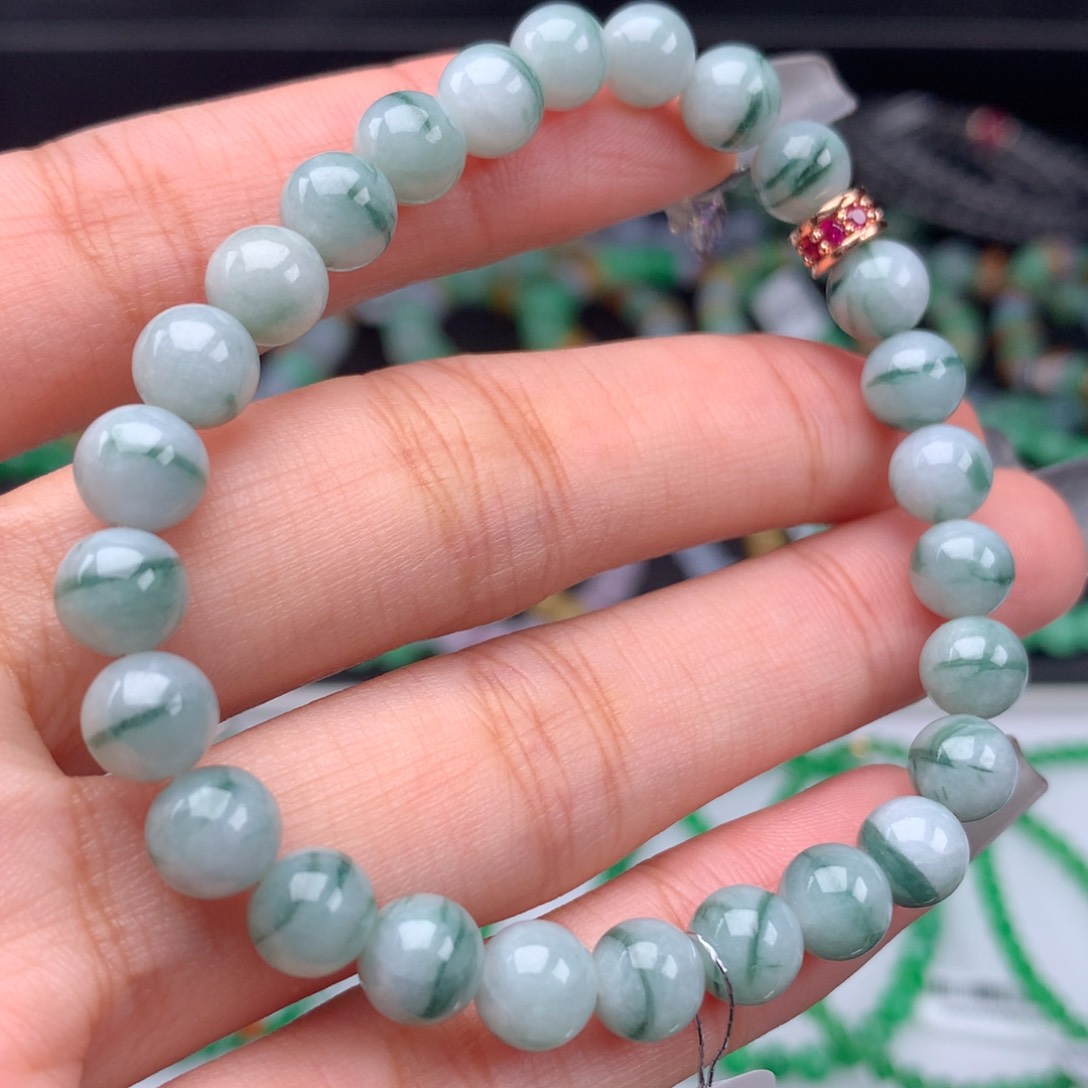 翡翠手链未镶嵌卡