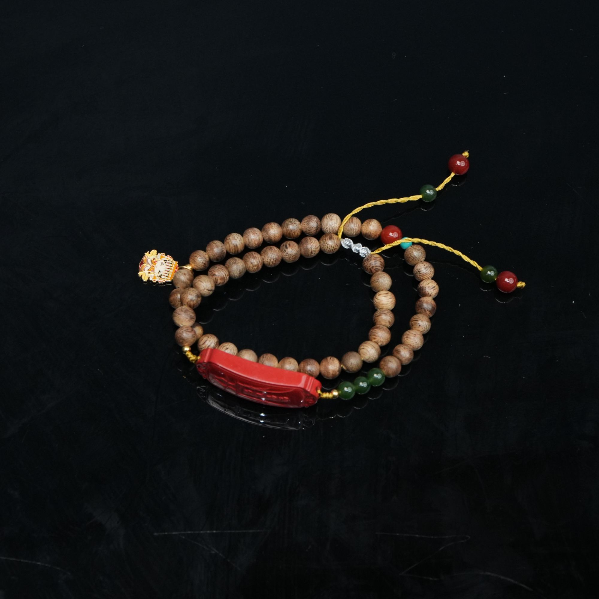 4164巴布亚沉香粗纹diy手串0.6cm 15.2g