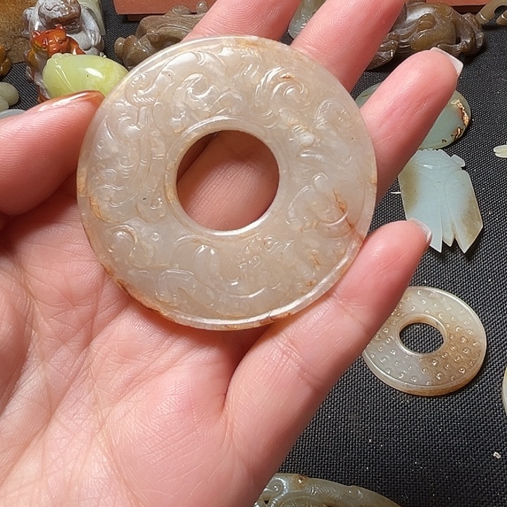 用***4和田玉（糖玉）未镶嵌挂件