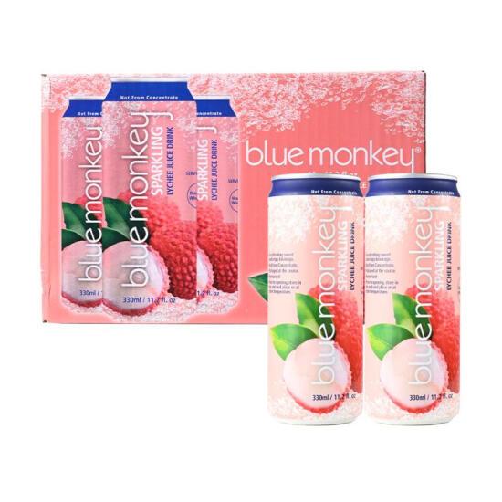【山姆超市】Blue Monkey 越南进口 荔枝果汁气泡饮料(碳酸饮料)330ml*16夏日必备饮品