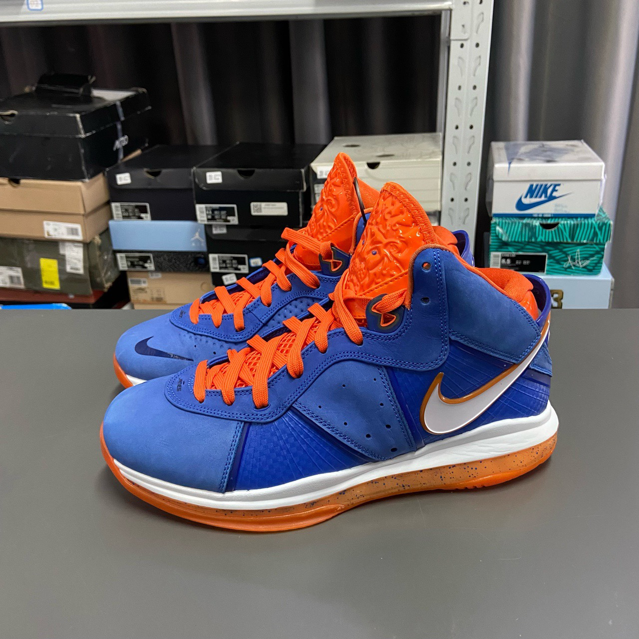 未使用 MM6 44码 全新无原盒  詹姆斯8 lebron8 蓝橙 12177521 