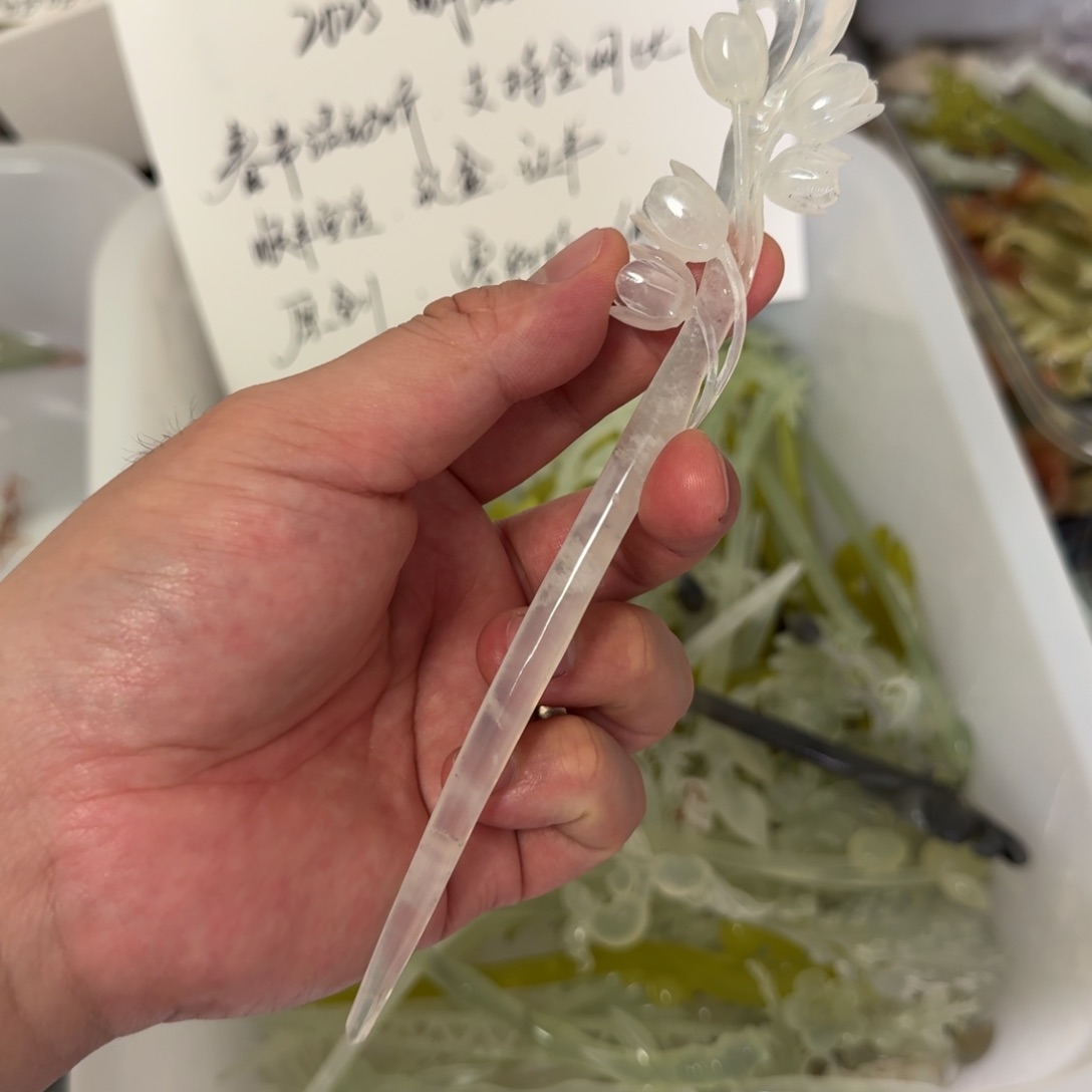 岫玉发饰未镶嵌明君玉簪贼拉好看