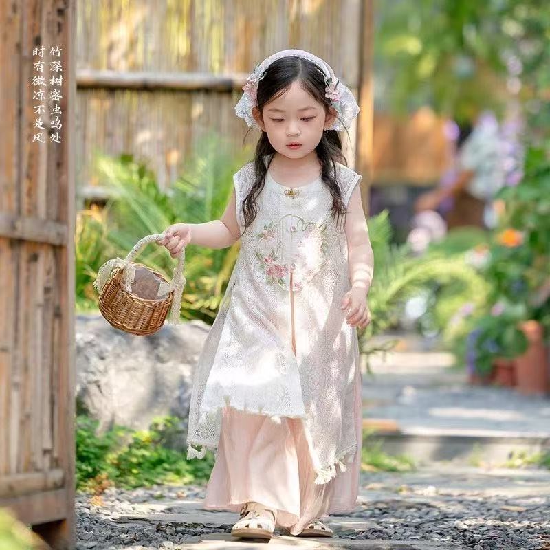 MYG001【织梦】汉服女童夏季超仙古风古装2025新款连衣裙唐装公主裙