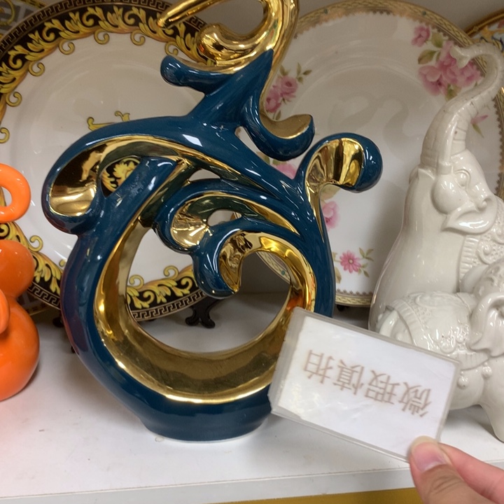 摆件微瑕陶瓷介意勿拍
