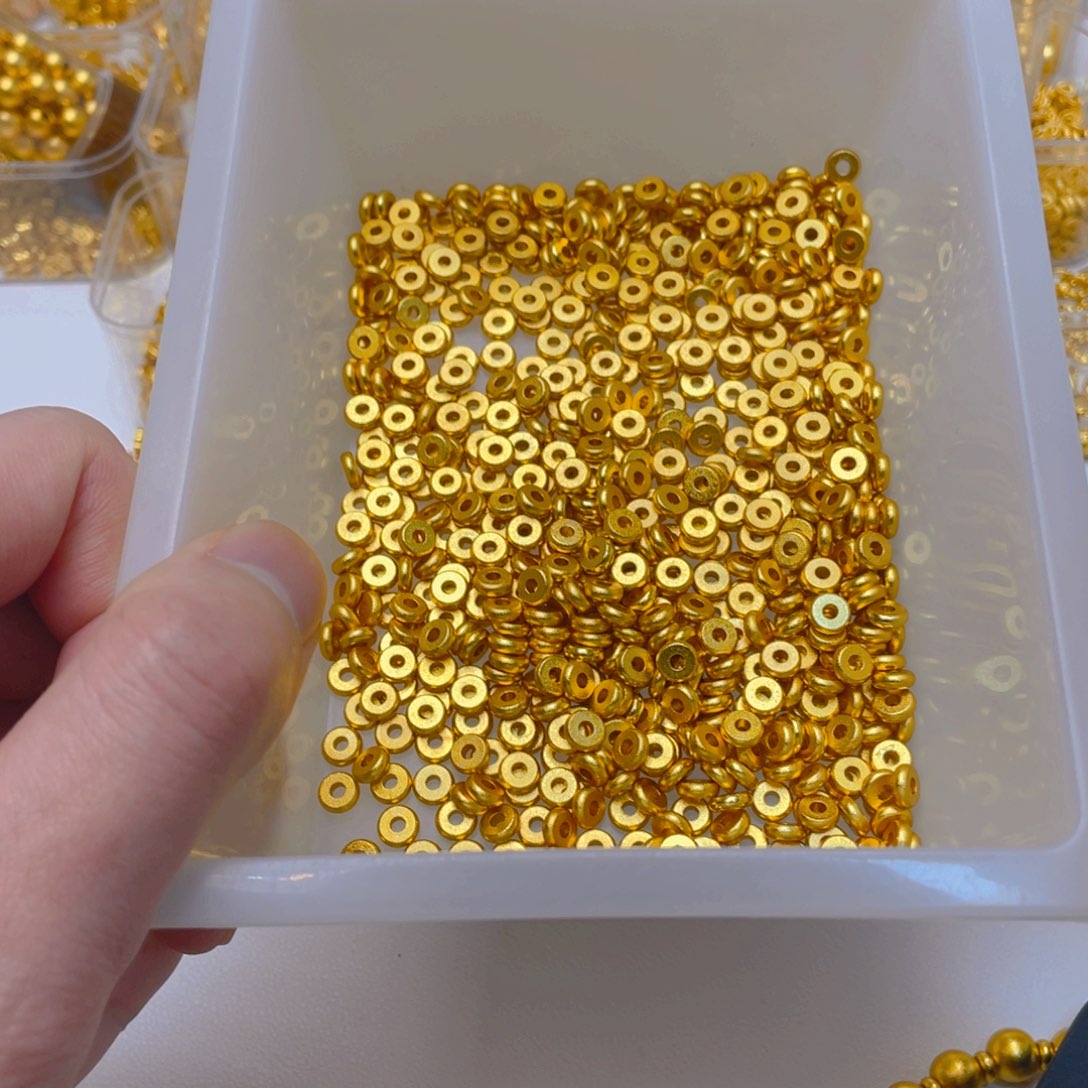 锆石铜合金算盘珠隔片6mm10颗