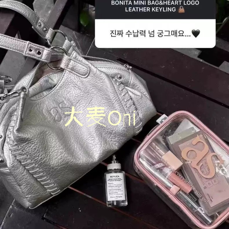 Oni韩国as机车包朴敏珠同款单肩包大容量手提包流浪包新款