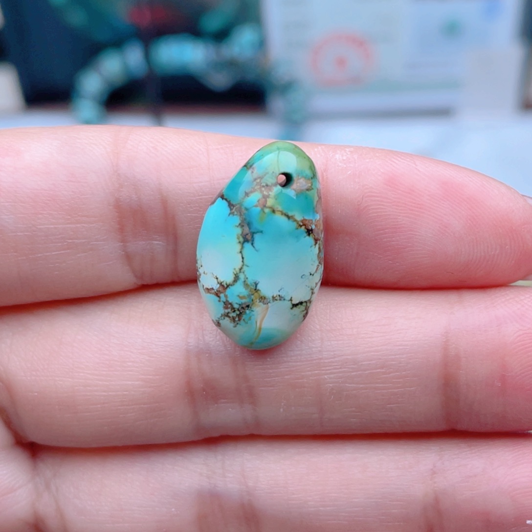 绿松石珠宝奇石未镶嵌小**妖