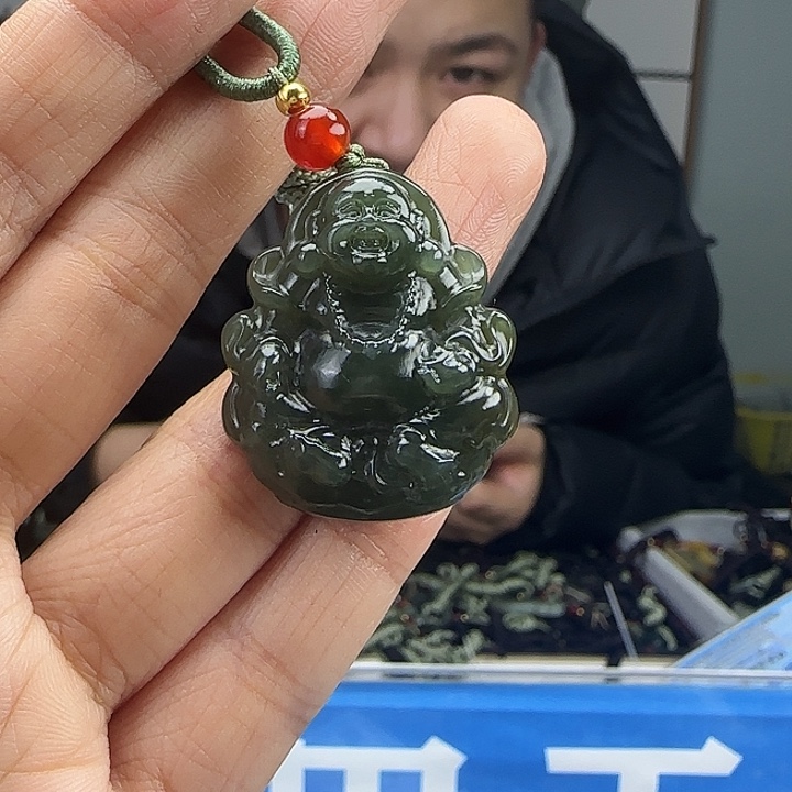 和田玉未镶嵌颈饰30mm