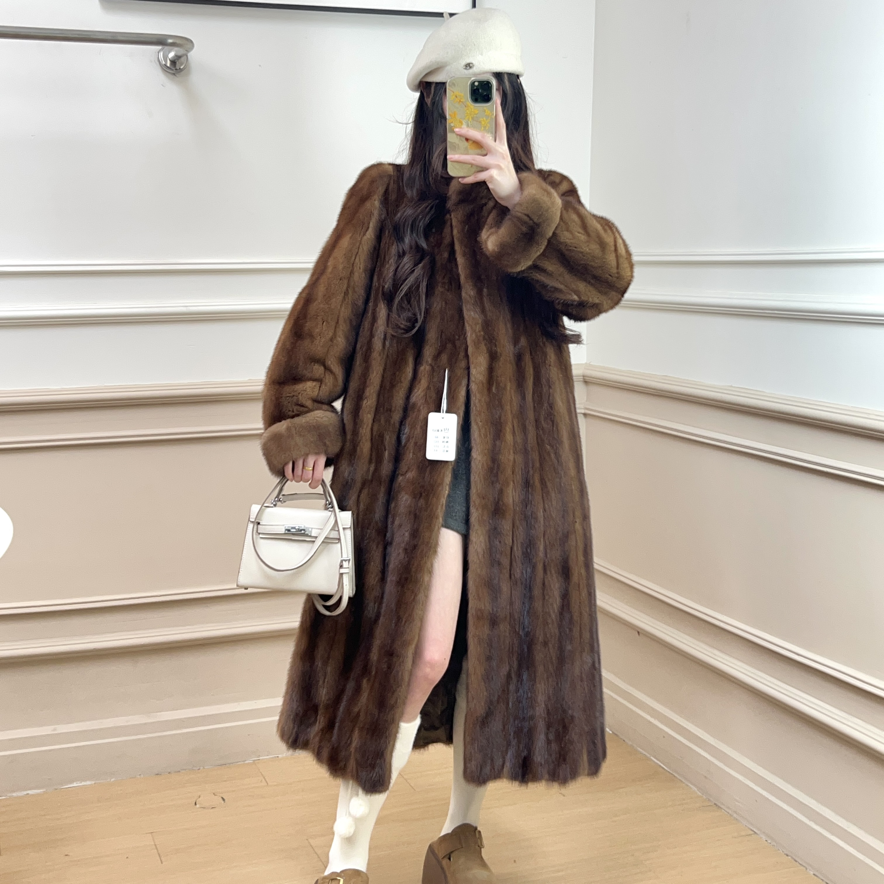 C77立领挽袖蜜饯棕厚外套时尚洋气宽松