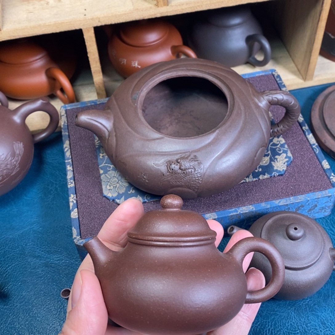 紫砂茶壶100cc容天半手