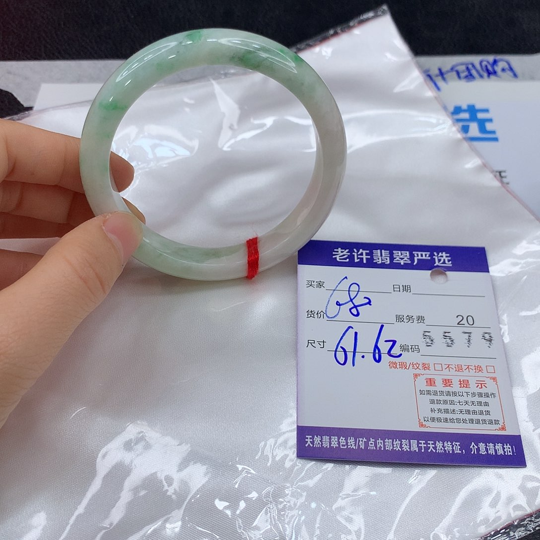 翡翠未镶嵌手镯vww