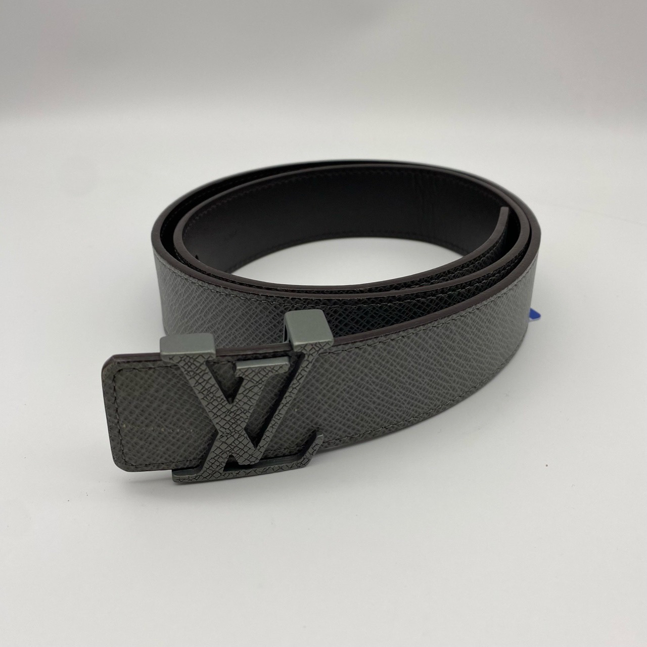 95新 LouisVuitton/路易威登 97磨砂扣单面灰色90码皮带12424273