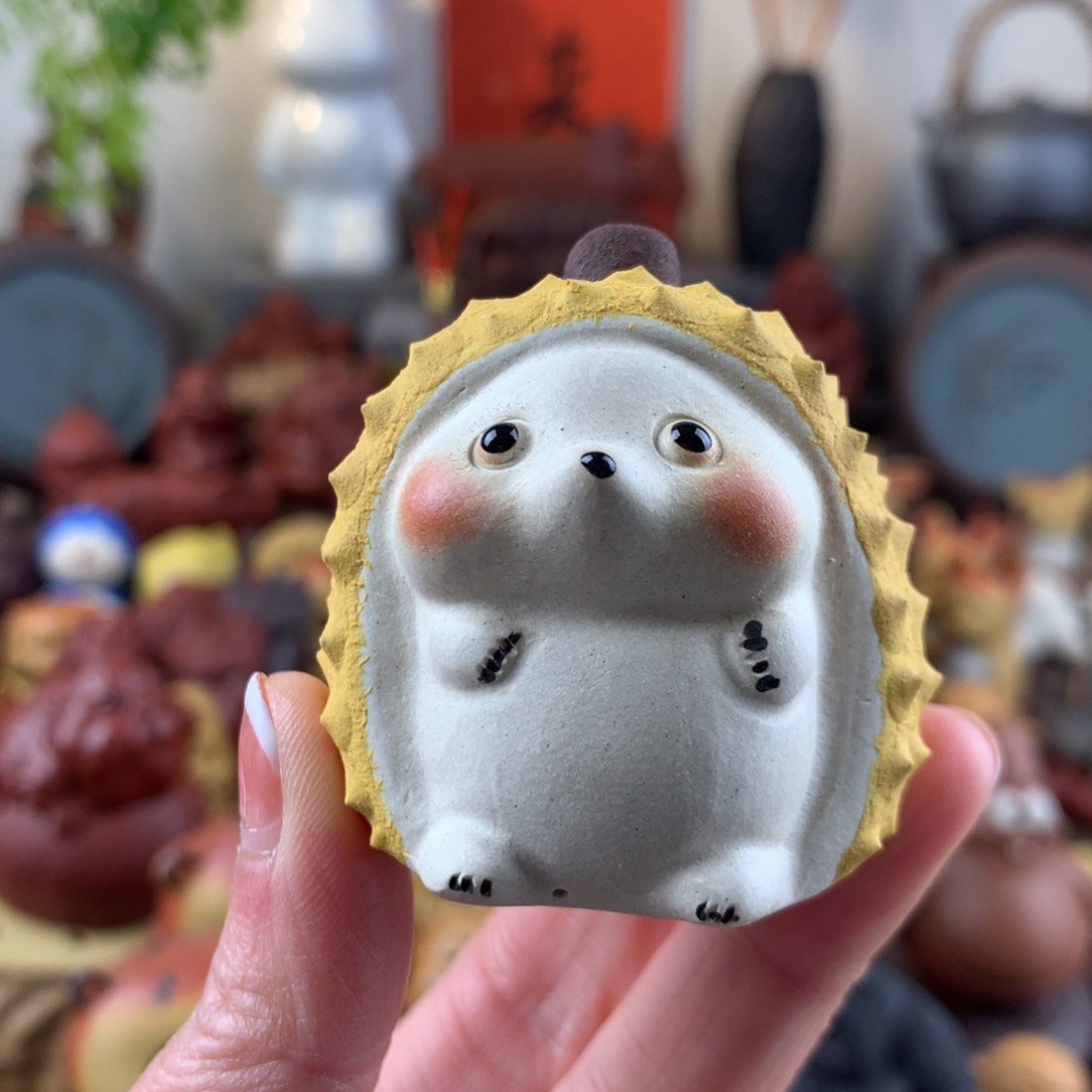 紫砂茶宠榴莲刺猬