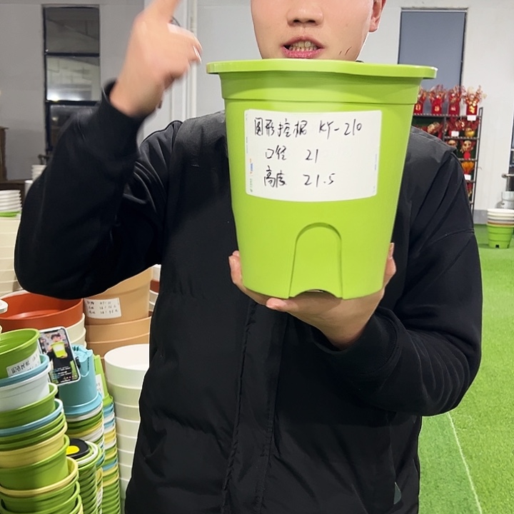 正品圆控口21高21果绿色8只无托