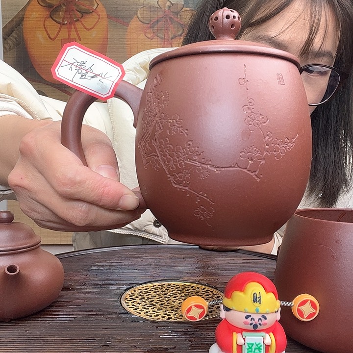 紫砂茶杯原矿紫砂杯