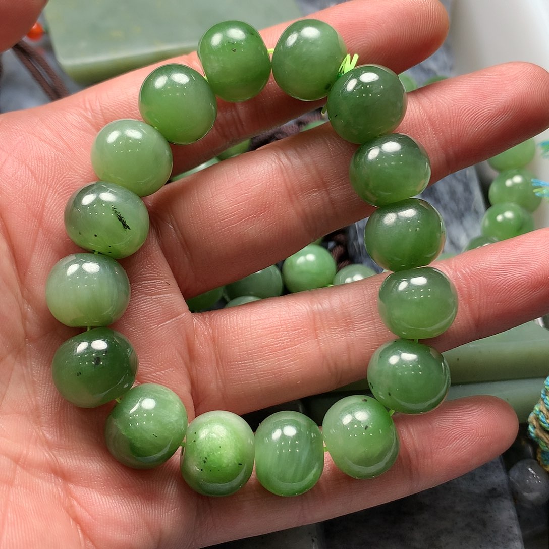 和田玉（碧玉）手链未镶嵌