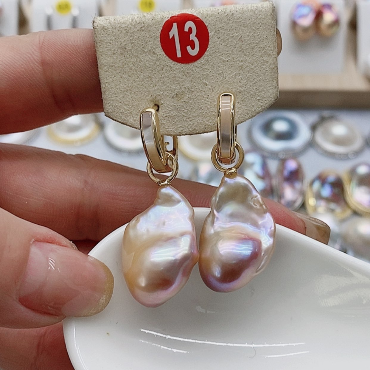 【闪购商品】淡水珍珠耳饰银S925镶嵌