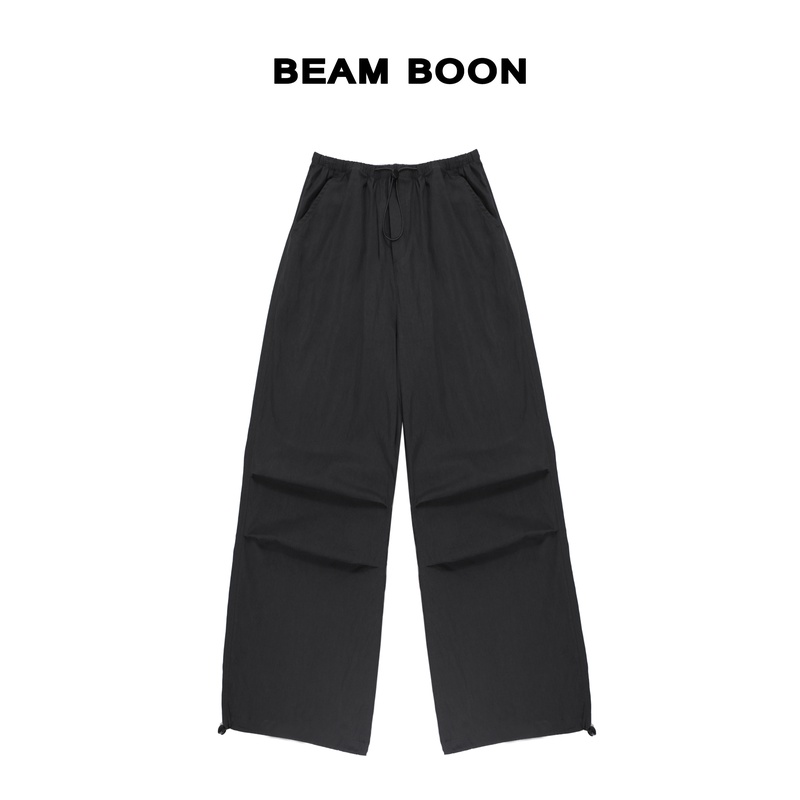 Beam Boon|【伦敦秀场精】机能风酷口袋松紧腰洗水工艺阔腿工装裤