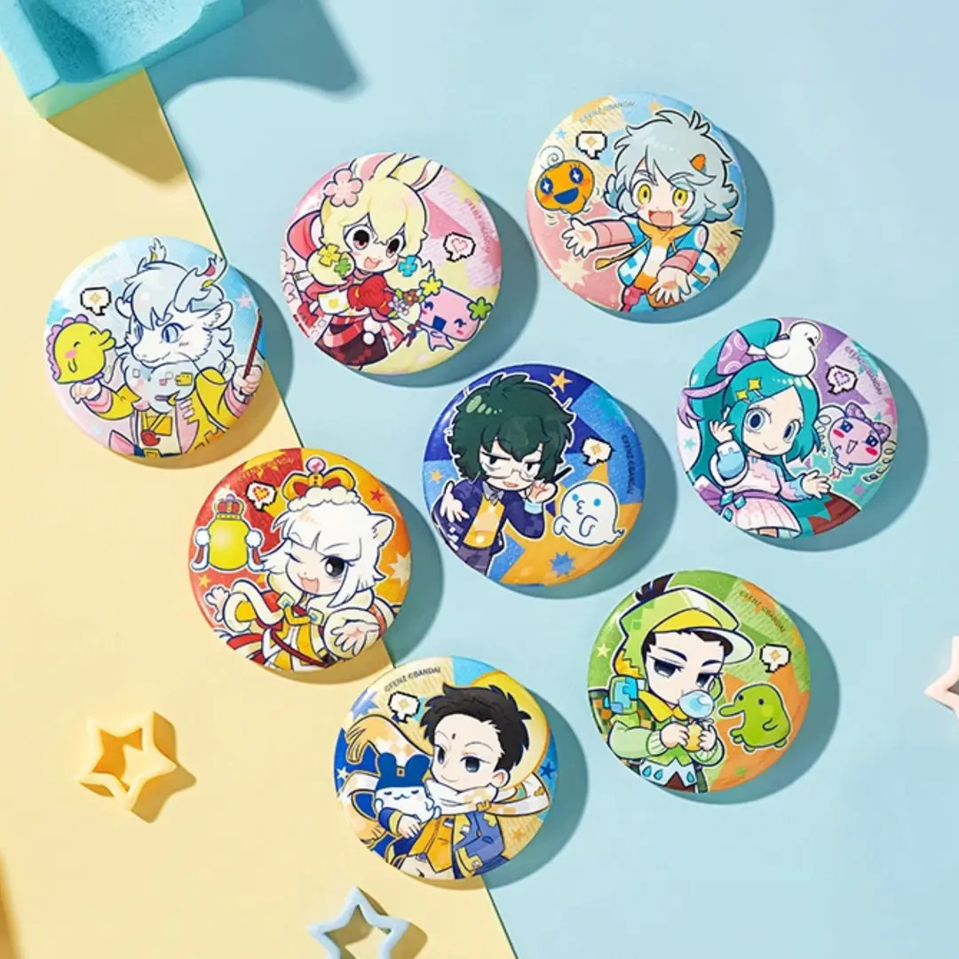 非人哉x拓麻歌子联名全系列微章透卡拍立得立牌镭射票色纸盲盒