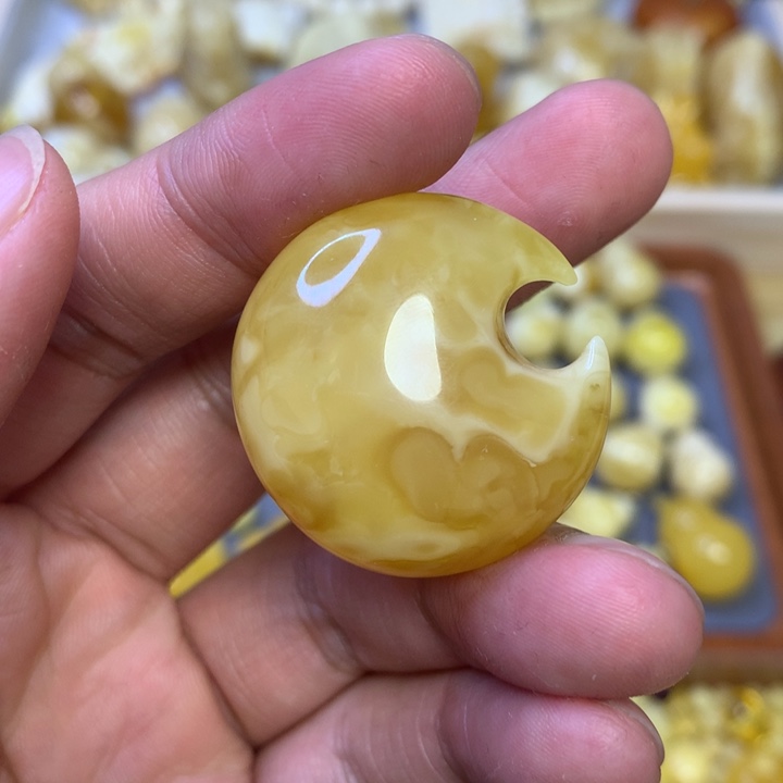 【闪购商品】琥珀珠宝奇石未镶嵌月亮