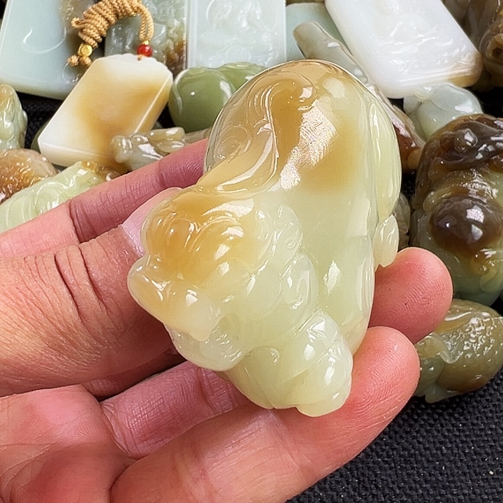 破***舟和田玉未镶嵌吊坠(不含链)