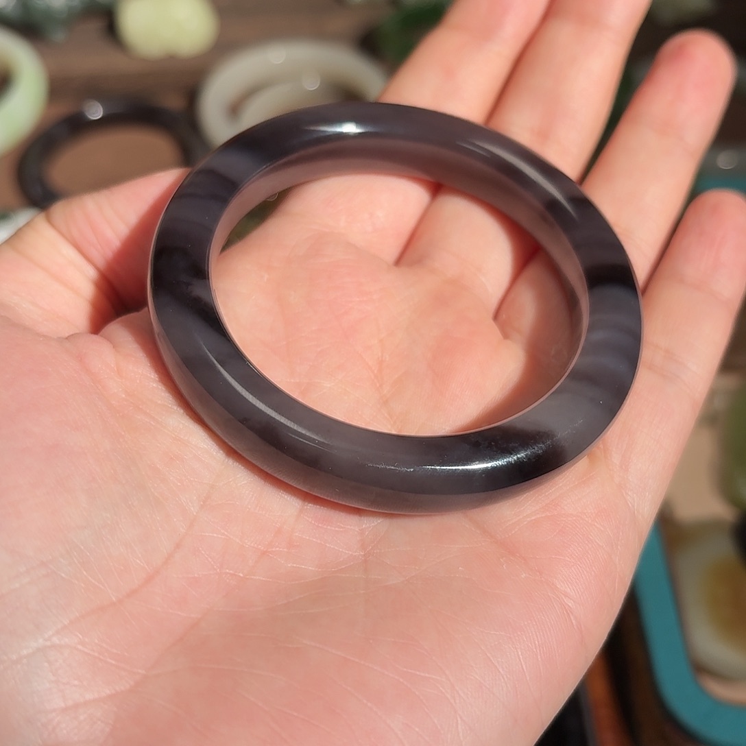 和田玉手镯5455未镶嵌