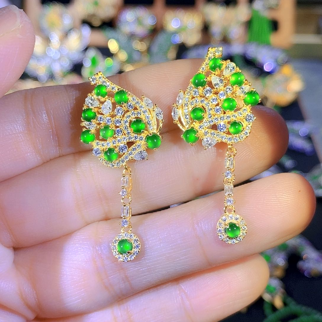 吊坠(不含链)银S925镶嵌翡翠