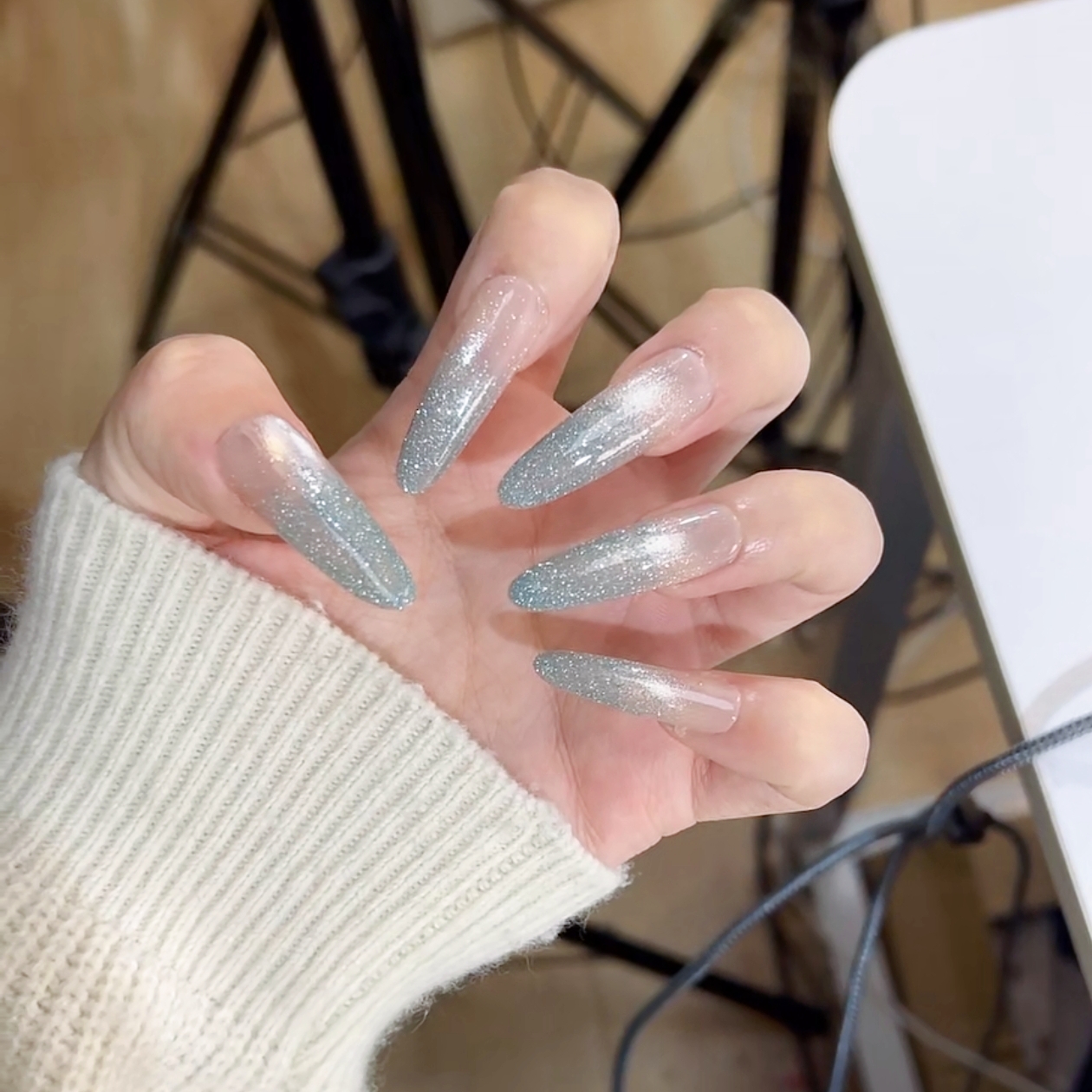 沙冰/纯手工显白高级感猫眼穿戴甲仙女必备新款