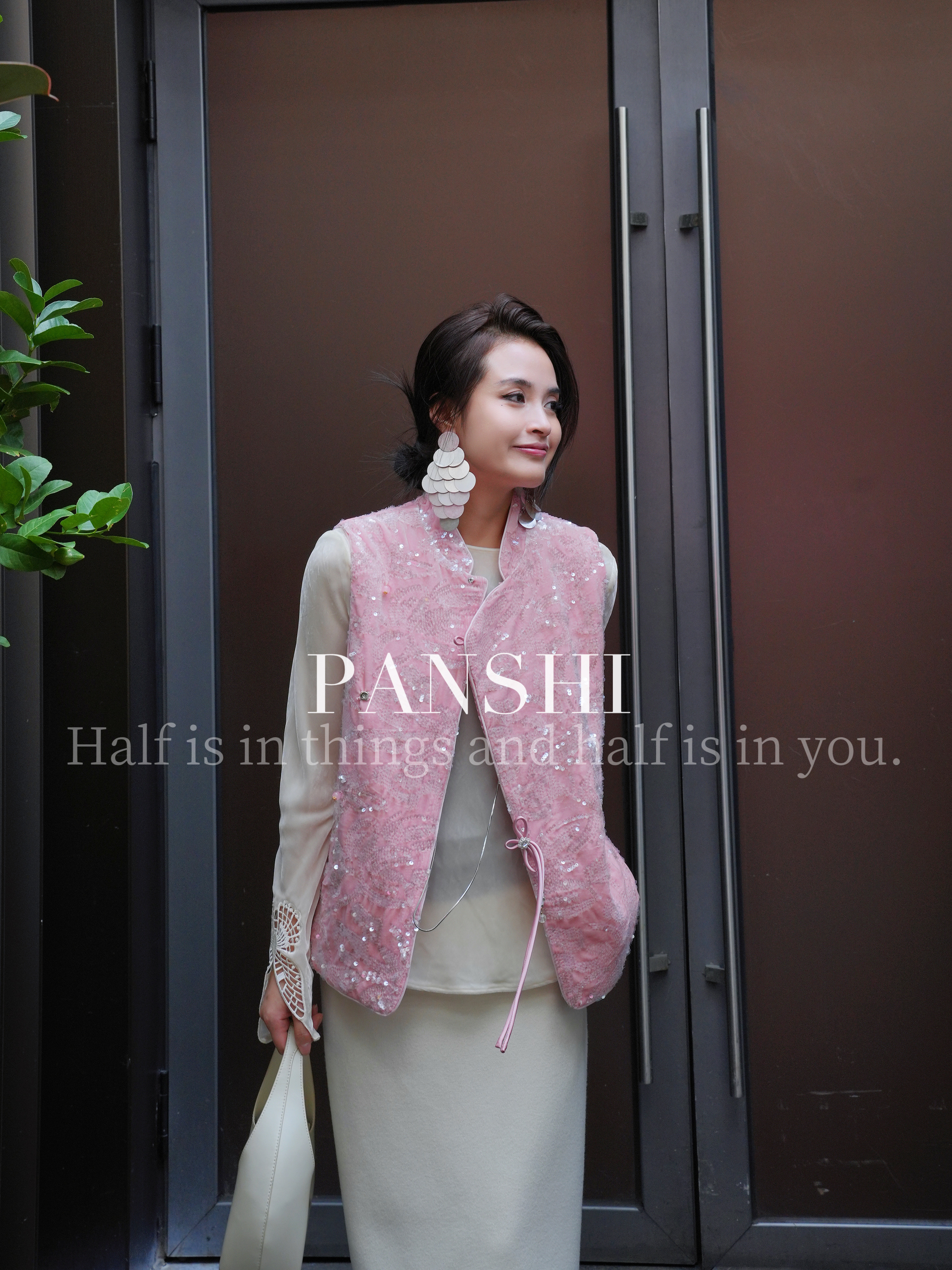 PANSHI原创设计新中式国风高级感重工刺绣亮片丝绒改良老钱风马甲