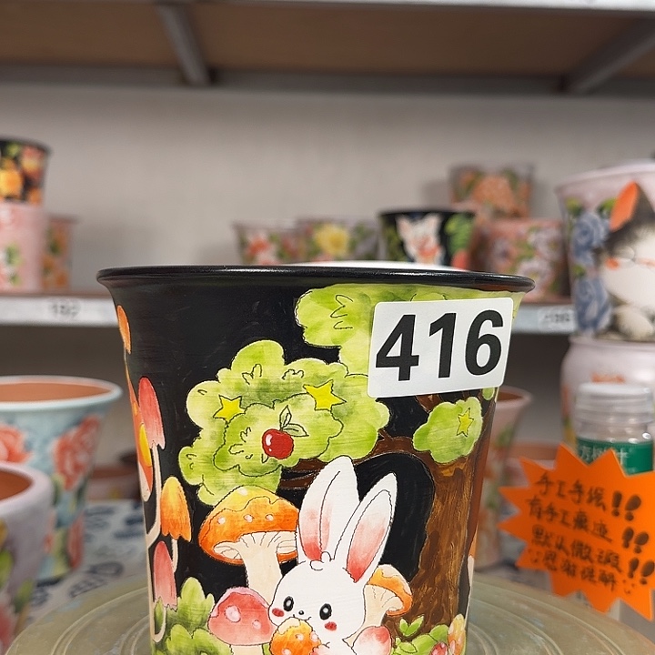 不****景德镇手绘多肉花盆