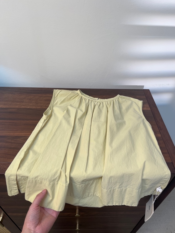 现货清！童装2025夏季女孩韩版休闲背心短袖娃娃衫棉布衬衫